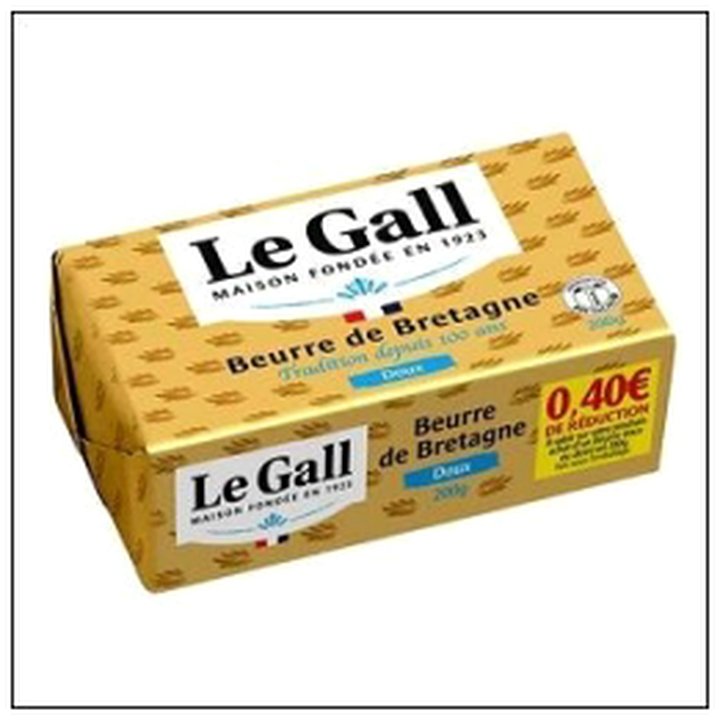 CAT-05609 BEURRE DE BRETAGNE DOUX 200G LEGALL - Image 1