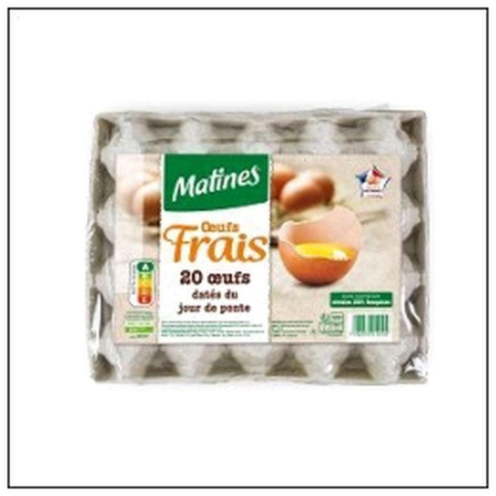 CAT-05613 PLATEAU 20 OEUFS FRAIS DA TES MATINES - Image 1