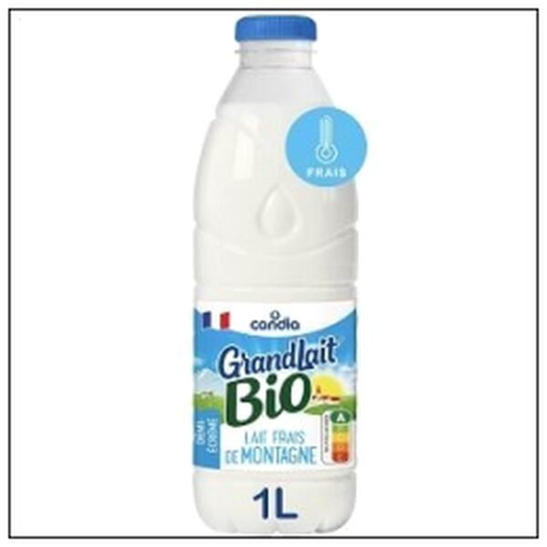 LITRE LAIT FRAIS BIO 1/2 ECREME GRANLAIT