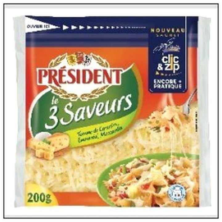 CAT-05742 RAPE 3 FROMAGES ASS.200G PRESIDENT - Image 1