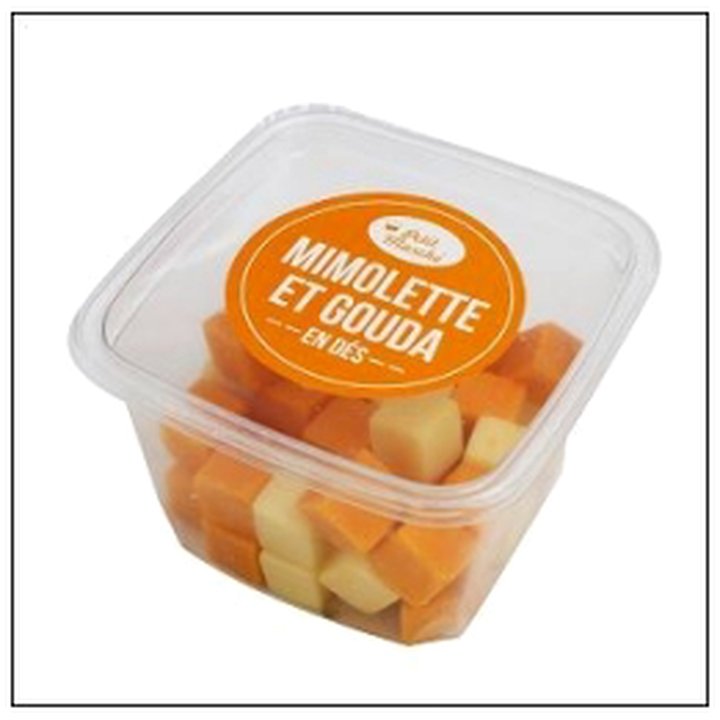 CAT-05814 DES MIMOLETTE & GOUDA 120 G PETIT MARCHE - Image 1