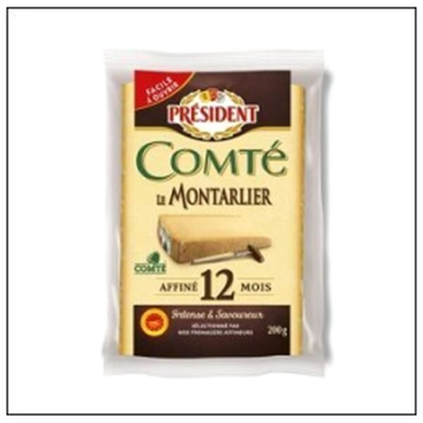 COMTE 12 MOIS AFFINAGE LE MONTARLIER 200G PRESIDENT