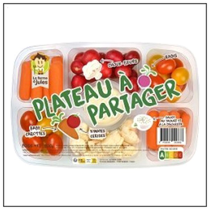 CAT-05867 PLATEAU CRUDITES A PARTAG ER 500G LA FERME A JULES - Image 1