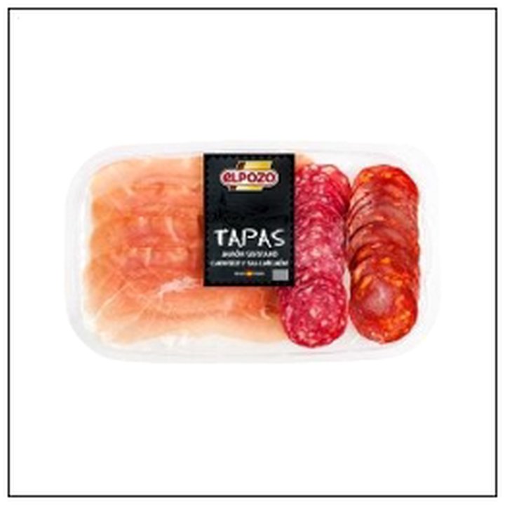 CAT-05906 BARQ.TAPAS JAMBON/CHORIZO /SAUCISSON 120G ELPOZO - Image 1