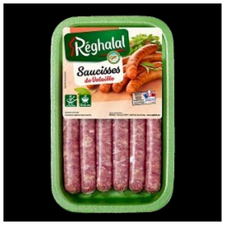 CAT-05925 6 SAUCISSES VOLAILLE NATU RE 300G REGHALAL - Image 1