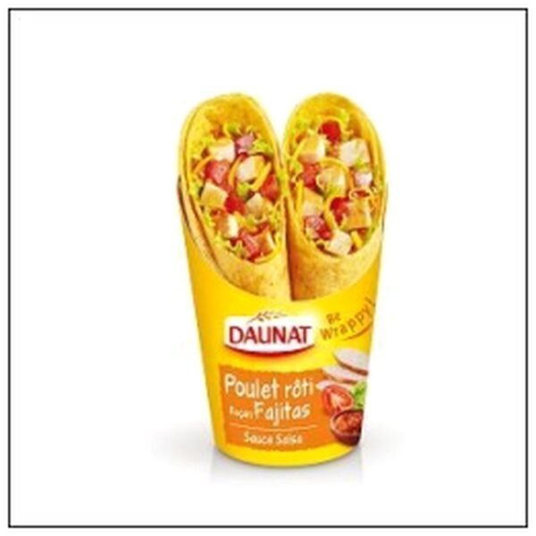 WRAP POULET FACON FAJITAS 190G DAUNAT