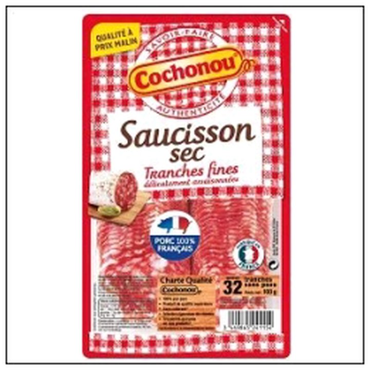 CAT-06058 SAUCISSON SEC PRETRANCHE 93G COCHONOU V.P.F. - Image 1
