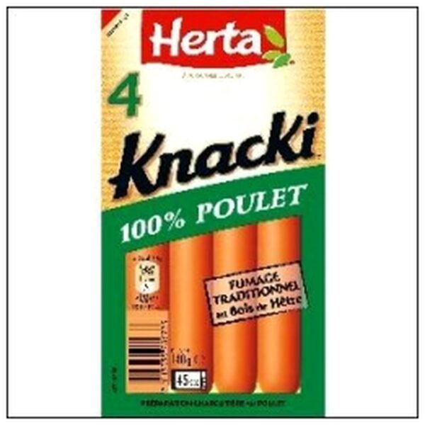 4 KNACKI DE POULET 140G HERTA