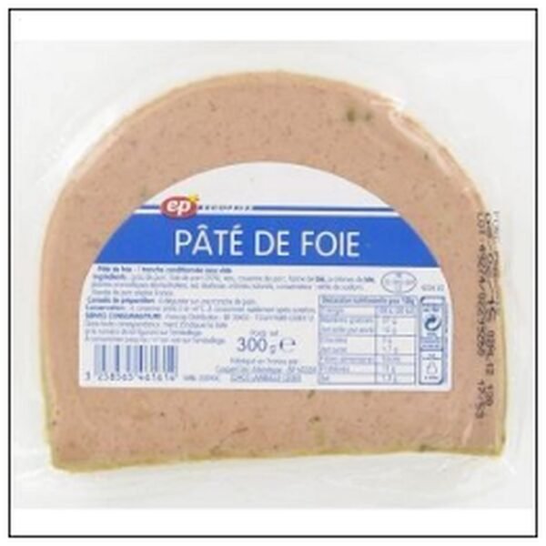 TRANCHE PATE FOIE FORME 1/2 LUNE 300G ECOPRIX *
