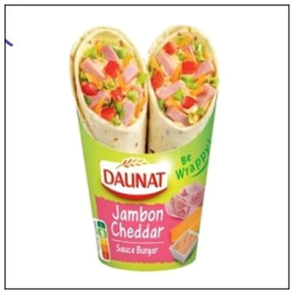 WRAP JAMBON CHEDDAR SAUCE BURGER 190G DAUNAT