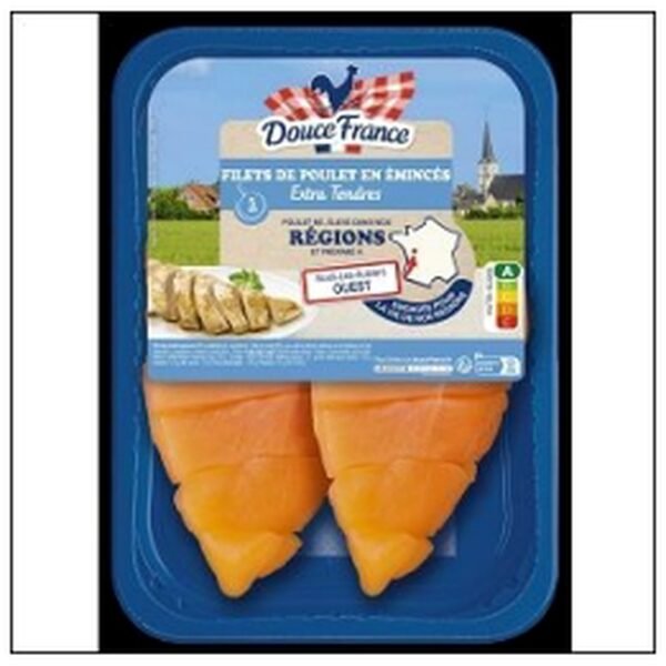 2 FILETS POULET EMINCE EX TRA TENDRE 300G D.FRANCE