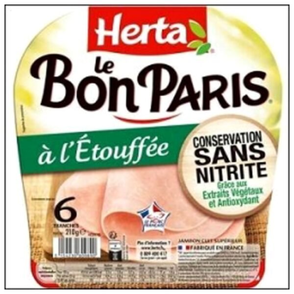 6 T.BON PARIS ETOUFFE SAN S NITRITE 210G HERTA