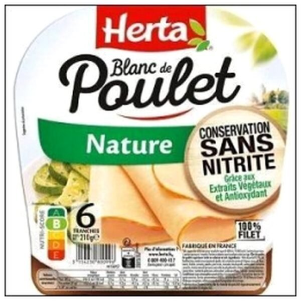 6 T BLANC DE POULET CSN 210G HERTA
