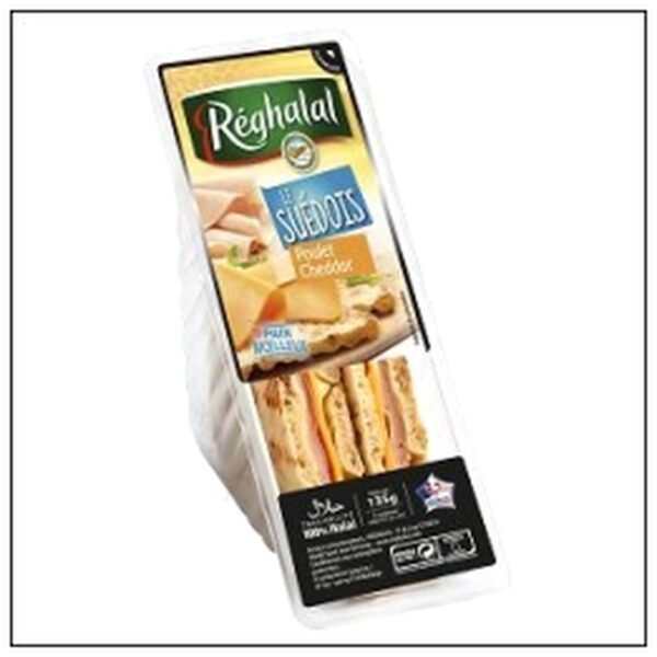 SANDWICH SUEDOIS POULET CHEDDAR 135G REGHALAL