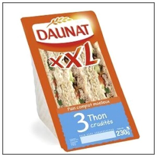 SANDWICH 3.XXL PAIN/COMPL THON CRUDITES 230G DAUNAT