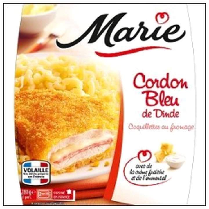 CAT-06306 CORDON BLEU COQUILLETTE AU FROMAGE 280G MARIE - Image 1