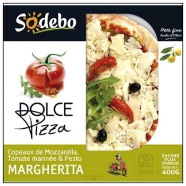 DOLCE PIZ.MARGHERITA MOZZ TOMATE PESTO 400 SODEBO