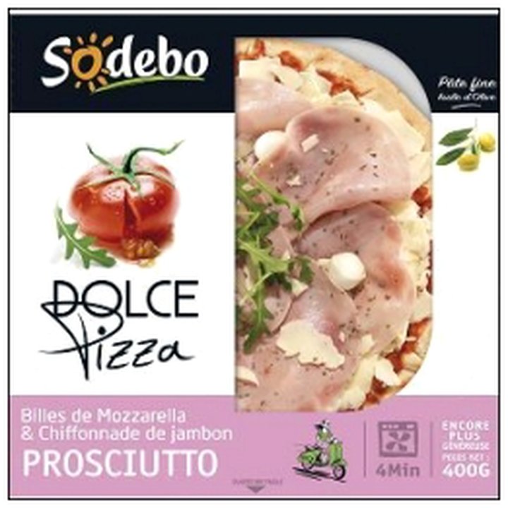 CAT-06319 DOLCE PIZ.PROSCIUTTO JBON MOZZARELLA 400G SODEBO - Image 1