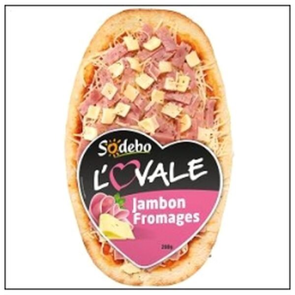 PIZZA OVAL JAMBON/FROMAGE 200G SODEBO