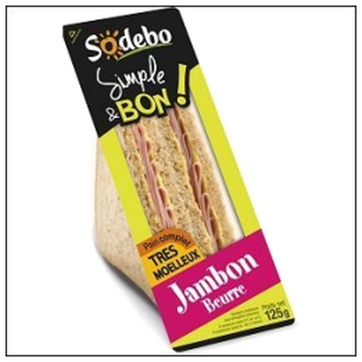 CAT-06346 SDW.TRIANGL.JAMBON BEURRE 125G SODEBO - Image 1