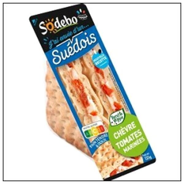SANDWICH SUEDOIS CHEVRE T OMATE MARINEE.135G SODEBO