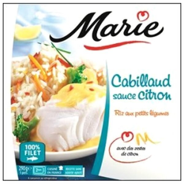 BQ.CABILLAUD SAUCE CITRON 290G MARIE FRAIS