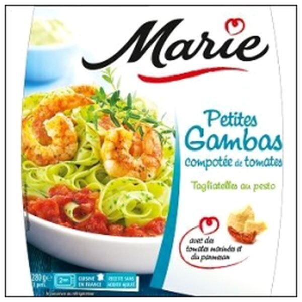 PETITE GAMBAS TAGLIATELLE CONFIT TOMATE 280G MARIE