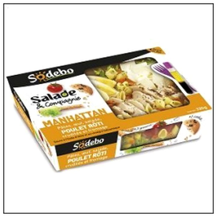 CAT-06390 SAL.MANHATTAN POULET OEUF CRUD.PARMESAN 320G SODEBO - Image 1