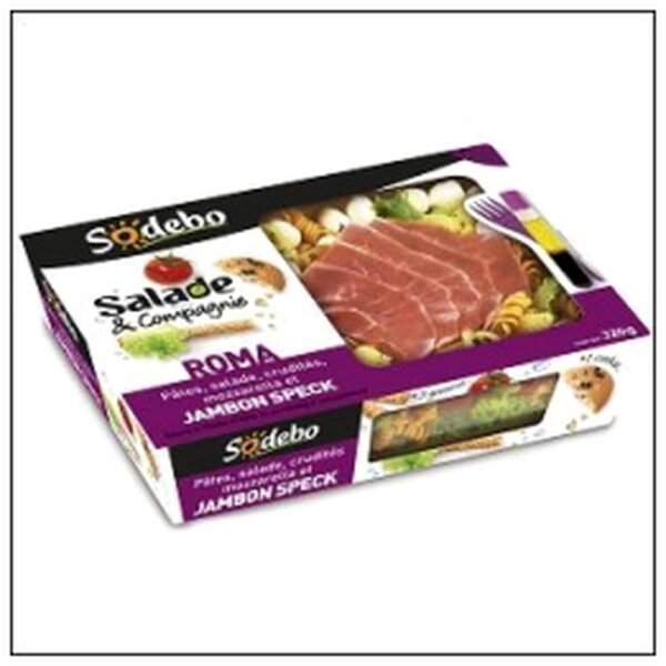 SALADE ROMA JAMBON SPECK MOZZARELLA 320G SODEBO