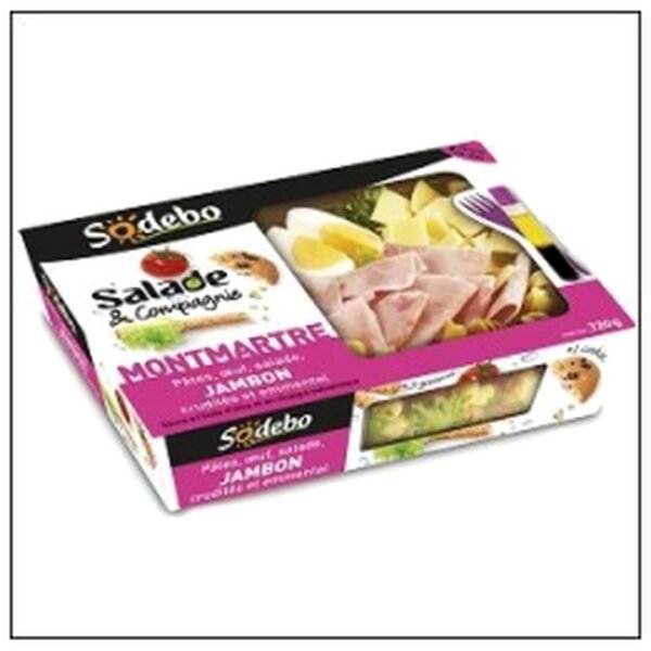 SAL.MONTMARTRE JAMBON PAT OEUF CRUD.EMMENTAL.SODEBO