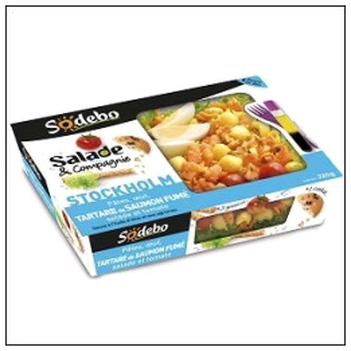 CAT-06414 SALADE STOCKHOLM SAUMON PATES CRUDITES 320 SODEBO - Image 1