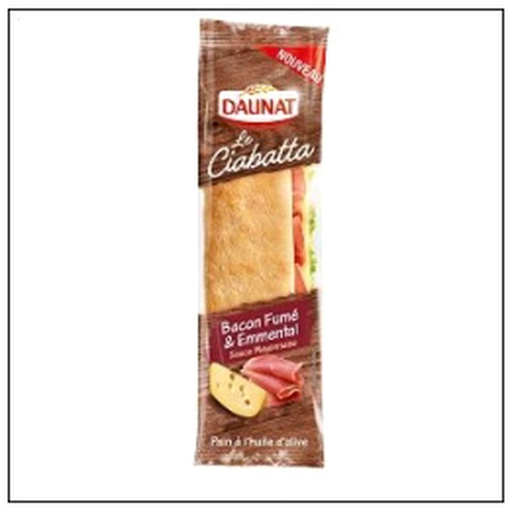 CAT-06417 SDW CIABATTA BACON EMMENT 200G DAUNAT - Image 1