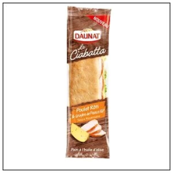 SDW CIABATTA POULET ROTI GRUYERE IGP 200G DAUNAT