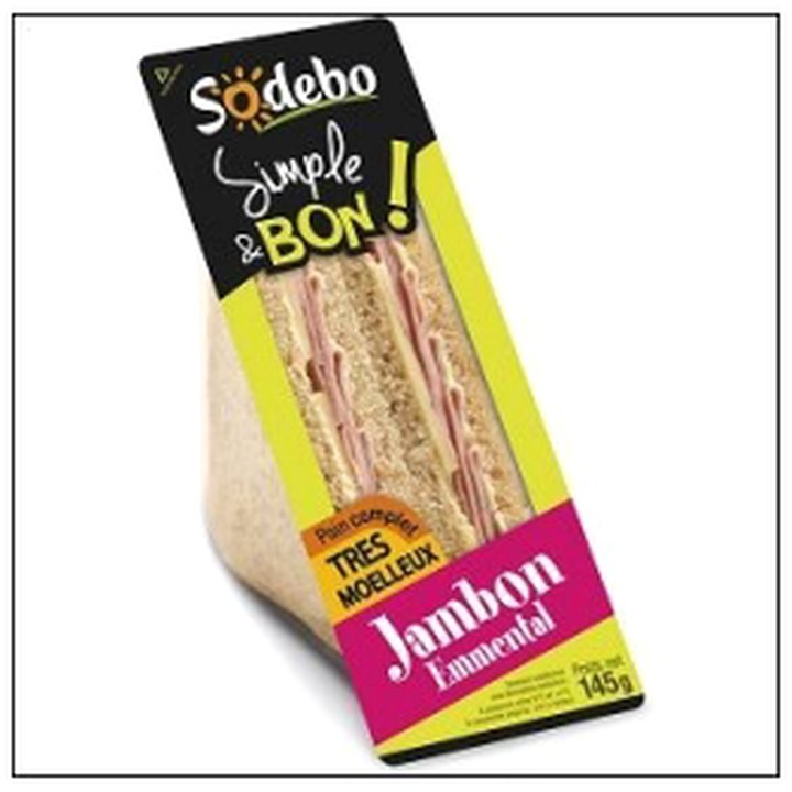 CAT-06422 SDW JAMBON EMMENTAL 145G SODEBO - Image 1