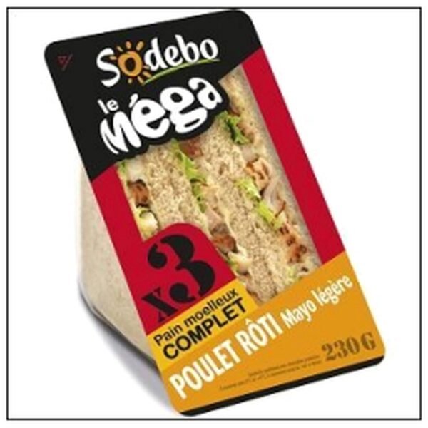 SDW MEGA CLUB COMPLET POU LET ROTI MAYO 230G SODEBO