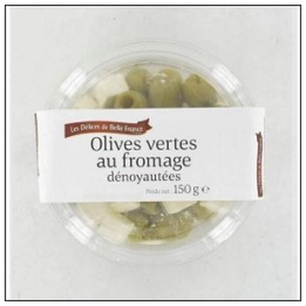 POT OLIVES VERTES DENOYAU TEES A L'AIL 150G D.B.F
