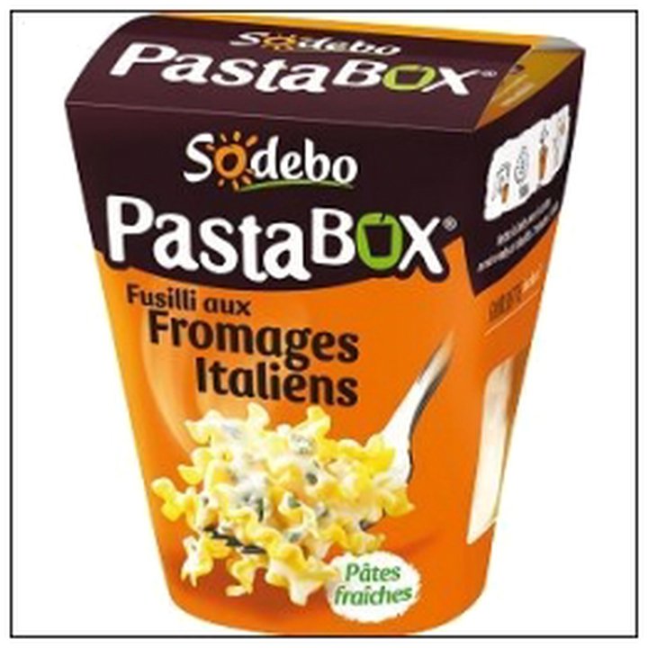 CAT-06489 BOX FUSILLI AUX FROMAGES ITALIENS 330G SODEBO - Image 1