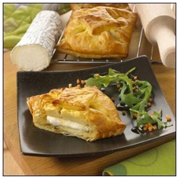 PANIER FEUILLETE FROMAGE CHEVRE 150G GERAUD COUPE