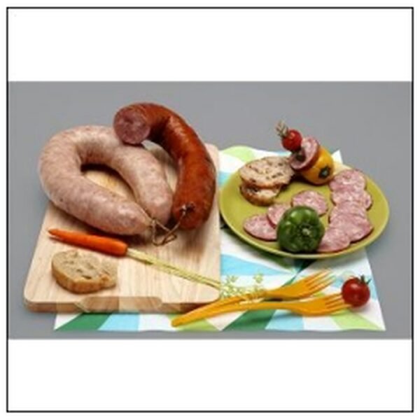 SAUCISSON CUIT AIL FUME COURBE 650G BOYAU NATUREL
