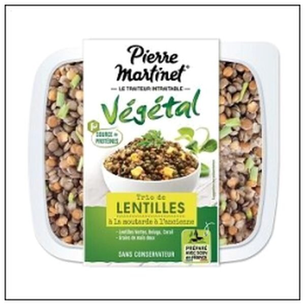 TRIO LENTILLES MOUTARDE VEGETAL 250G MARTINET