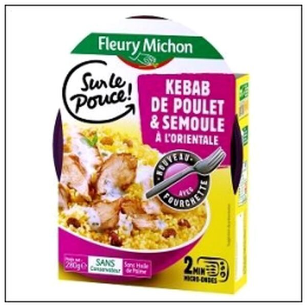 KEBAB POULET ET SEMOULE 280G FLEURY MICHON