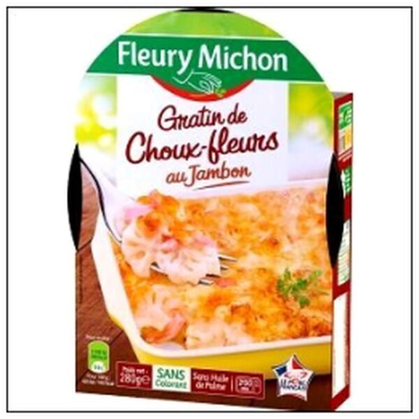 GRATIN DE CHOUX FLEURS AU JAMBON 280G FLEURY MICHON