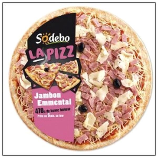 PIZZA JAMBON EMMENTAL 470 SODEBO