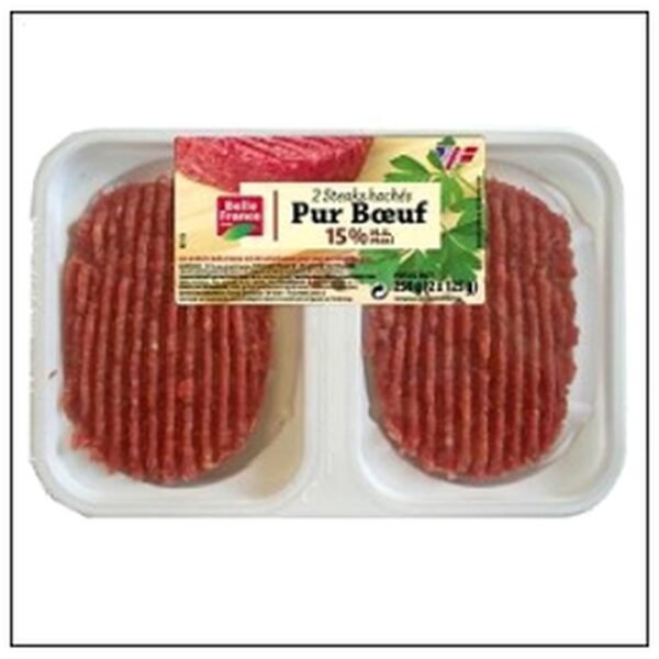 BQ.2 STEAKS HACHES 15% MG 125G S/ATMOS.BELLE FRANCE