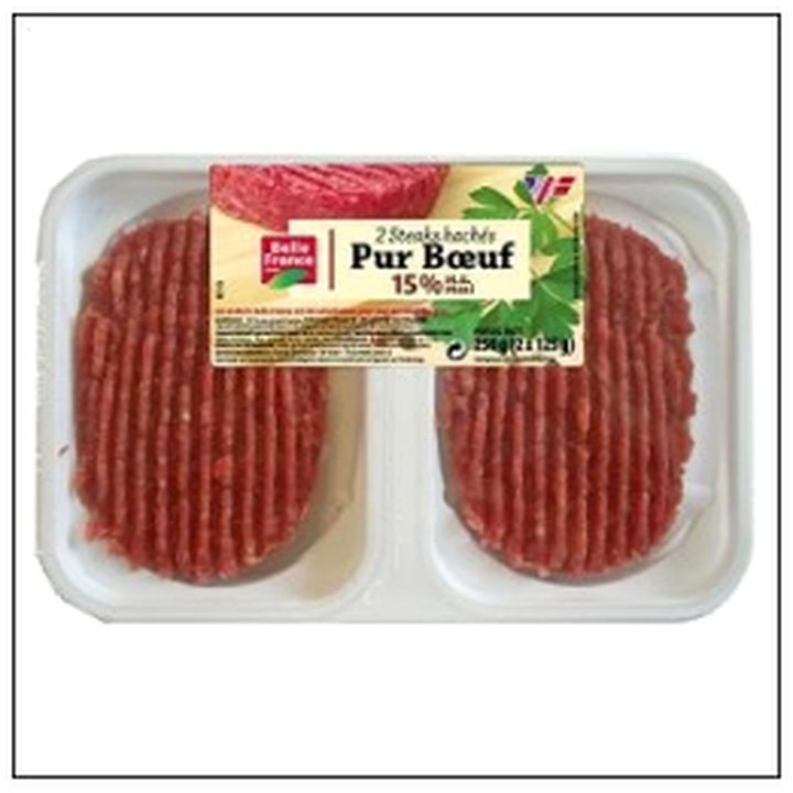 CAT-06719 BQ.2 STEAKS HACHES 15% MG 125G S/ATMOS.BELLE FRANCE - Image 1