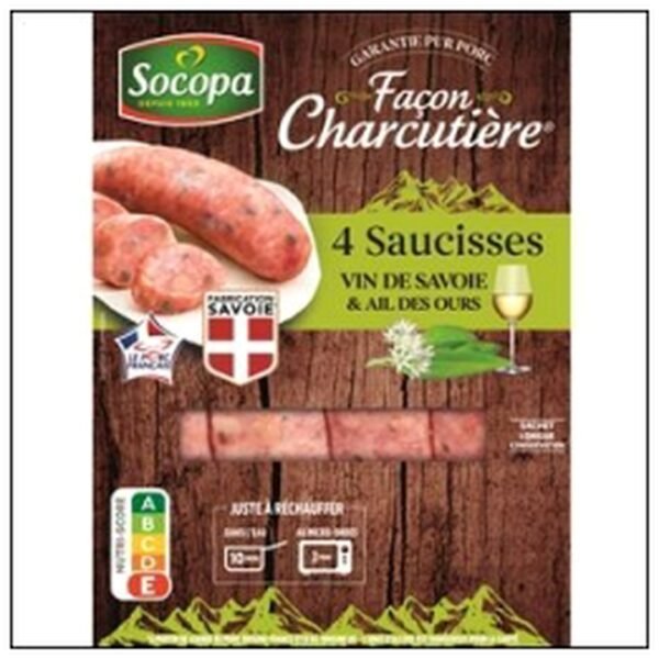 SAUCISSE SAVOIE AIL VIN B LANC