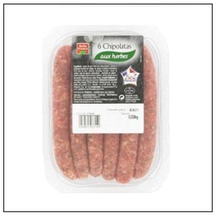 CAT-06727 CHIPOLATAS AUX HERBES X 6 330 G BELLE FRANCE - Image 1