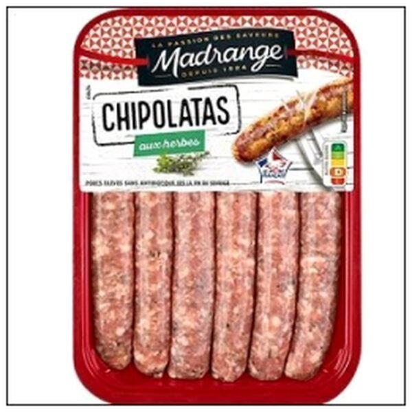 CHIPOLATAS HERBES X6 330G MADRANGE