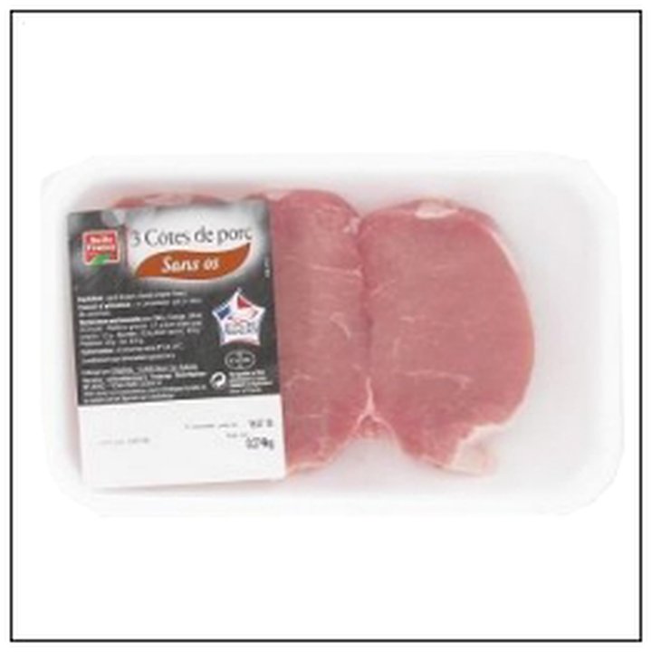 CAT-06738 COTES DE PORC SANS OS X 3 BELLE FRANCE COLIS X6 - Image 1