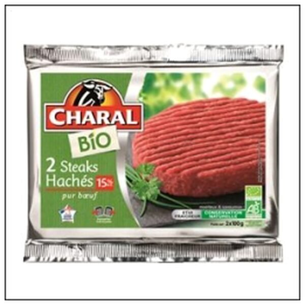 HEBDOPACK.2 BIFTECK HACHE BIO 12% M.G 100G CHARAL